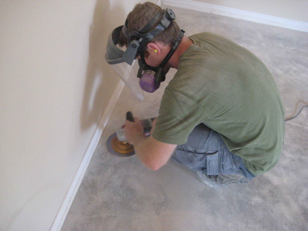 Floor prep for coating application