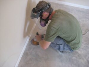 Floor prep for coating application